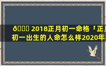 🐅 2018正月初一命格「正月初一出生的人命怎么样2020年」